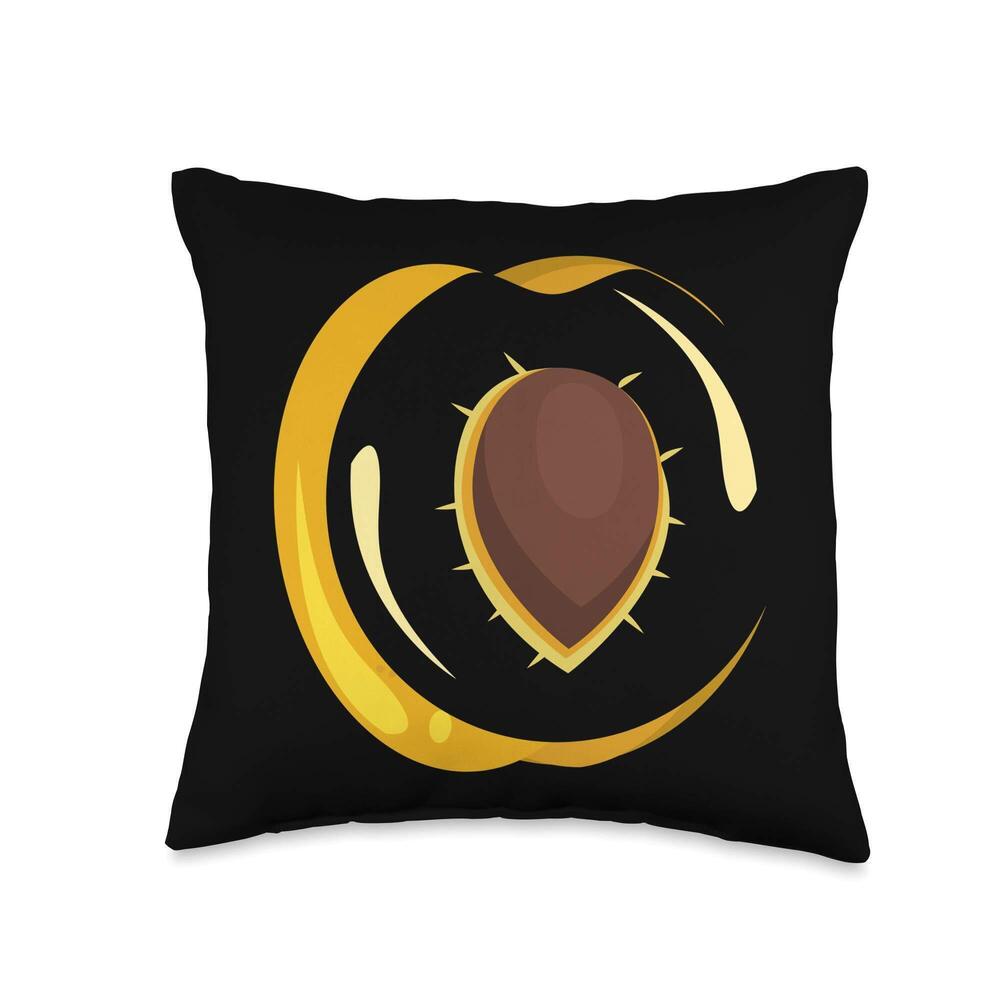 9545 Big Apricot Sliced Funny Cute Easy Christmas Gift Throw Pillow